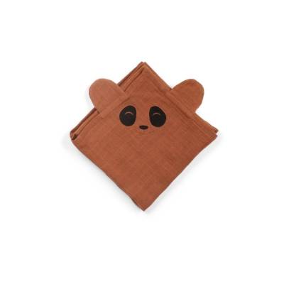 NU185 Bjørk hugging muselina 2-pack Panda Caramel 