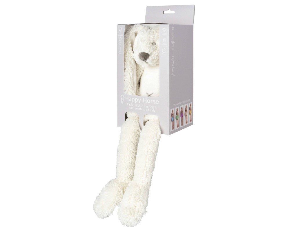 Ivory Rabbit Richie Nightlight with soothing sound HAPPY HORSE