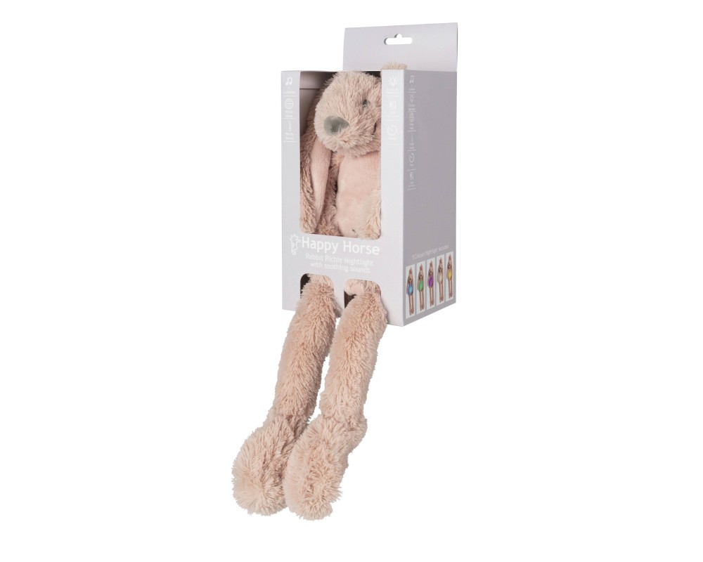 Old Pink Rabbit Richie Nightlight with sothing HAPPY HORSE |