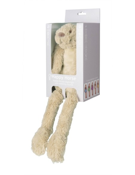 Beige Rabbit Richie Nightlight with soothing sound HAPPY HORSE